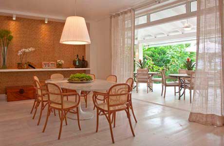 Cortina voile de lino con ojales